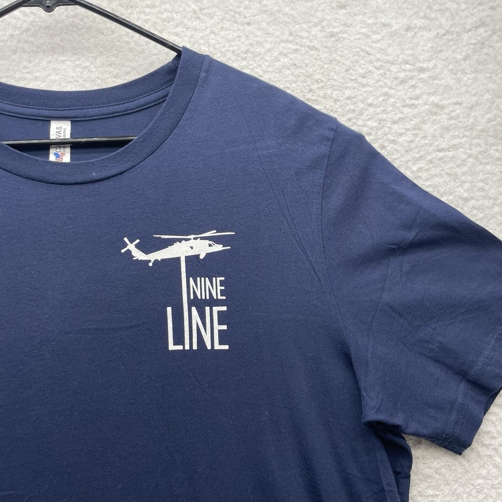 Nine Line T-Shirt Mens XL Navy Blue National Anthem Patriotic American Flag Army - Picture 3 of 10